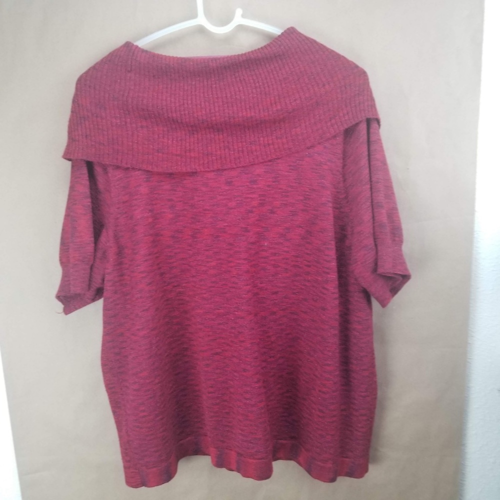 Red Apt 9 Womens Short Sleeve Sweater Sz 1X